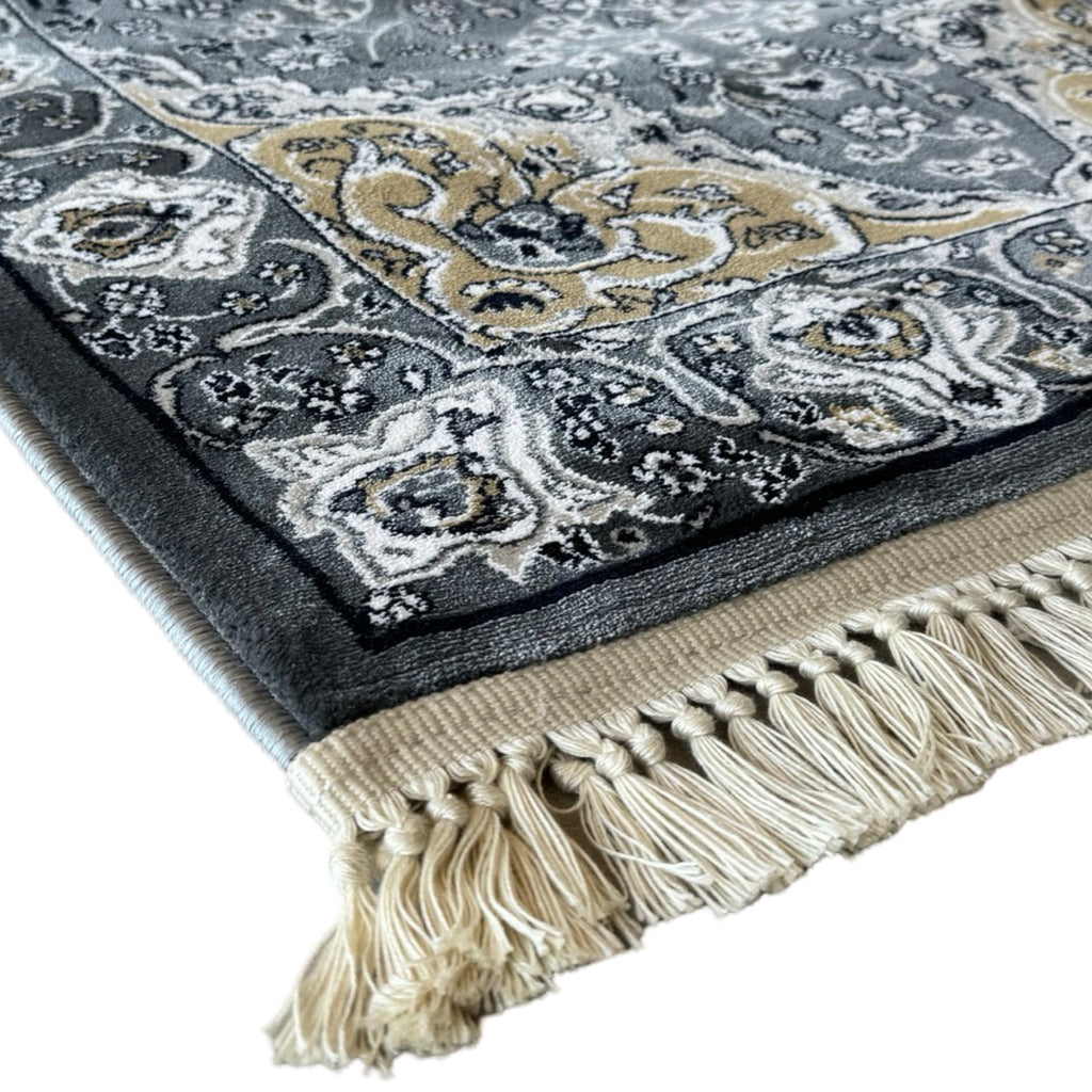 800 x 80cm Persian Mashad – Grey Runner Rug