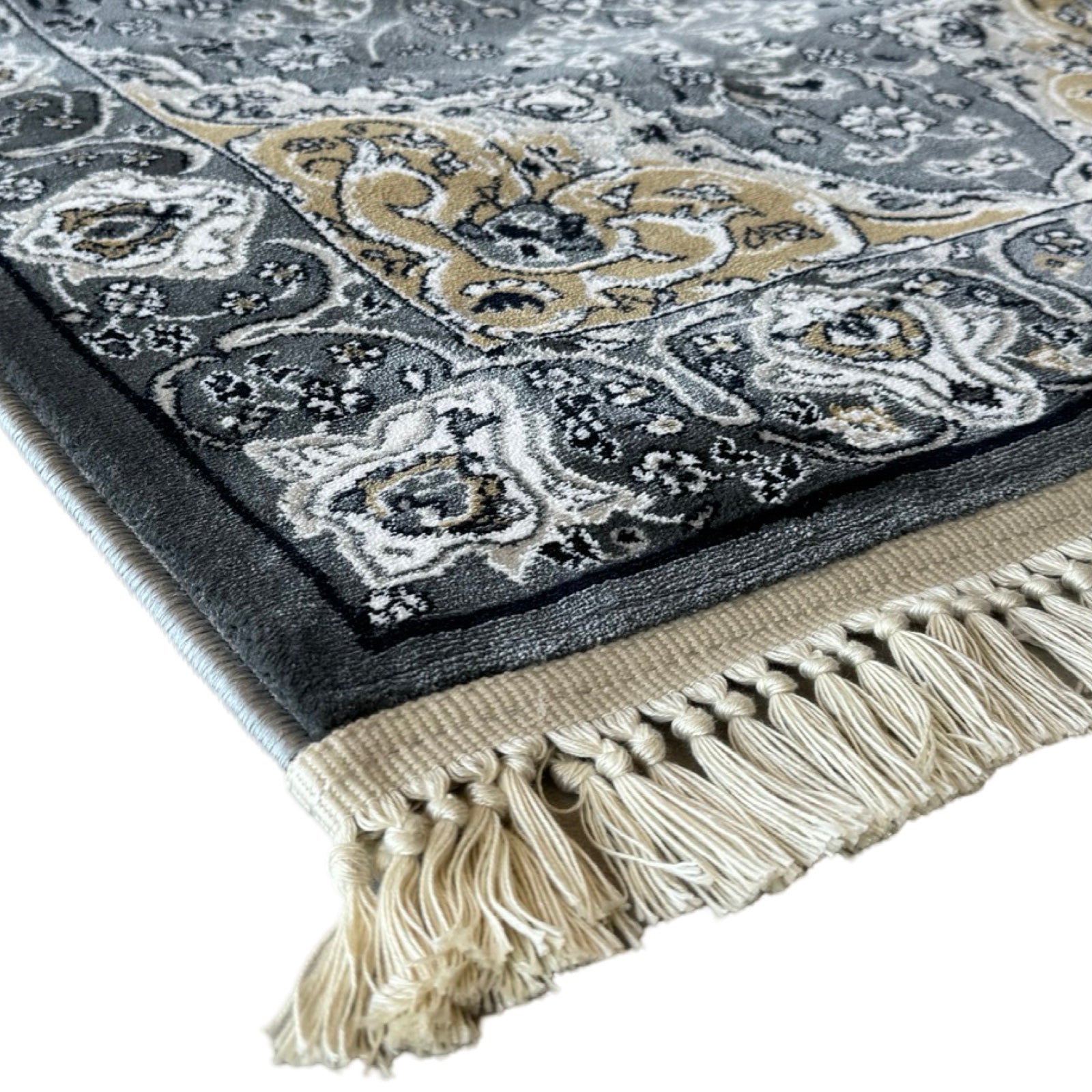 800 x 80cm Persian Mashad – Grey Runner Rug