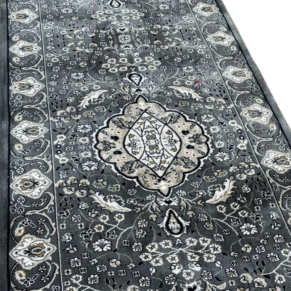 800 x 80cm Persian Mashad – Grey Runner Rug