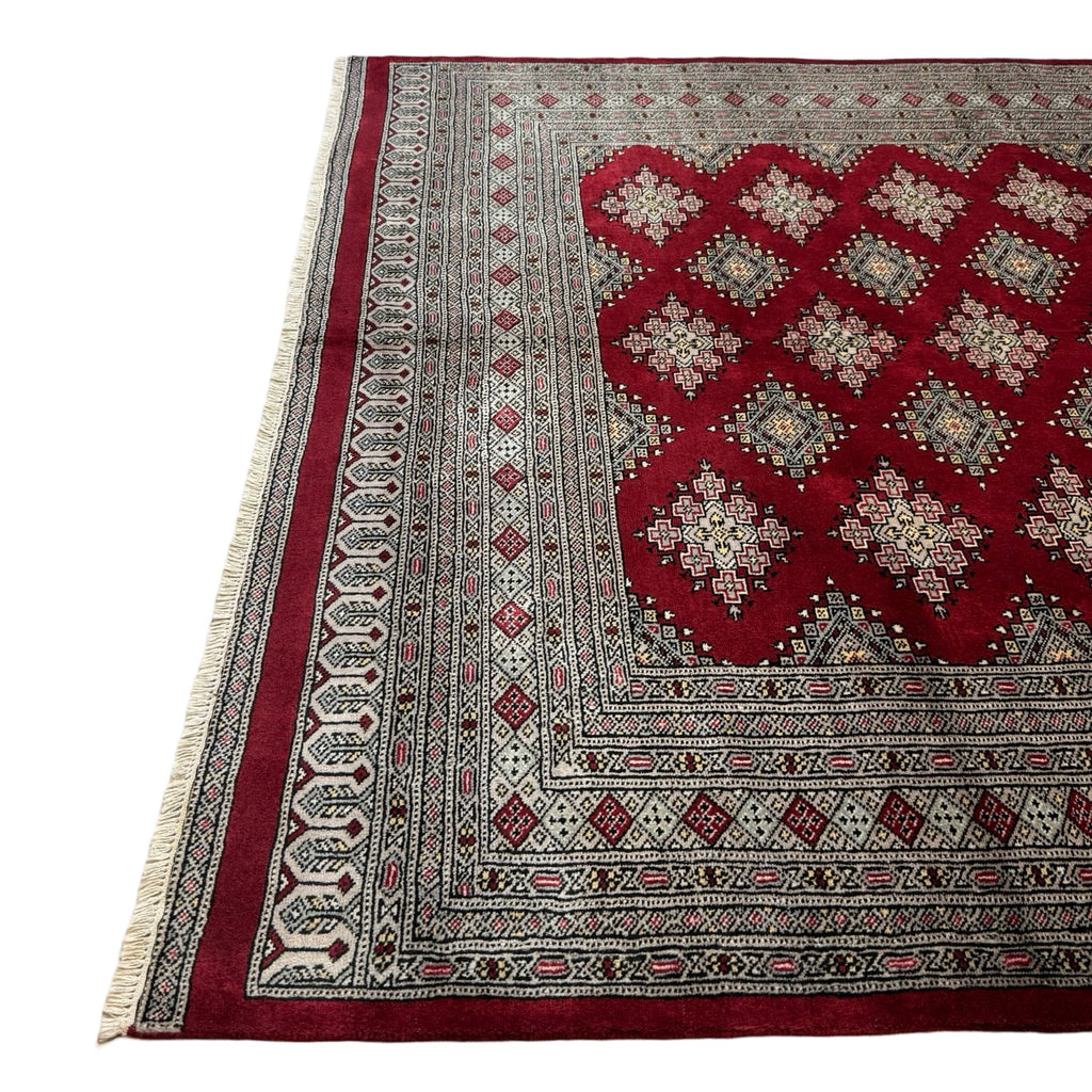 252 x 184 cm Hand Knotted Beige Karachi Jaldar – Wool Rug