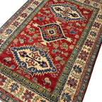 241 x 164 cm Hand Knotted Afghan Kazak Wool Rug