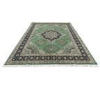 400 x 300 cm Persian Machine-Made Tabriz Soft Green Rug
