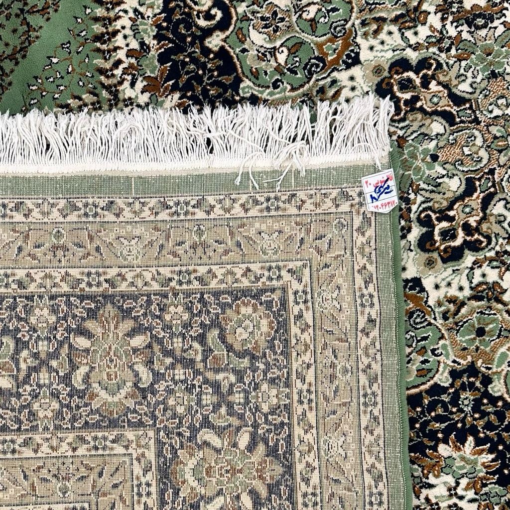 400 x 300 cm Persian Machine-Made Tabriz Soft Green Rug
