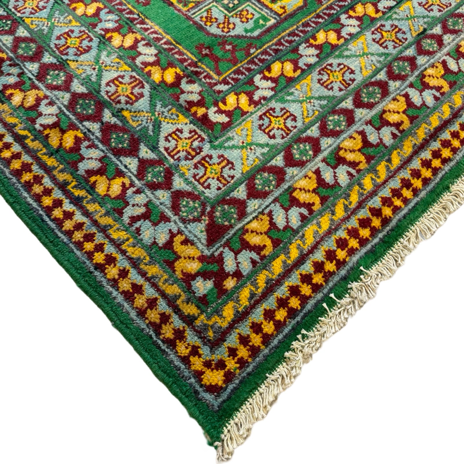 301 x 203 cm Hand-Knotted Afghan Akche Filpai Geometric Rug