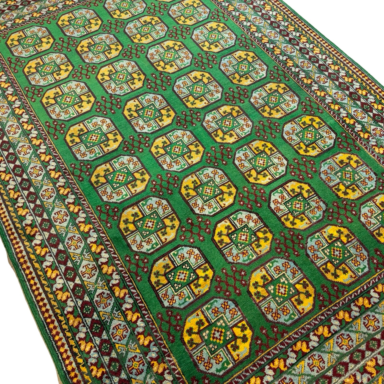 301 x 203 cm Hand-Knotted Afghan Akche Filpai Geometric Rug