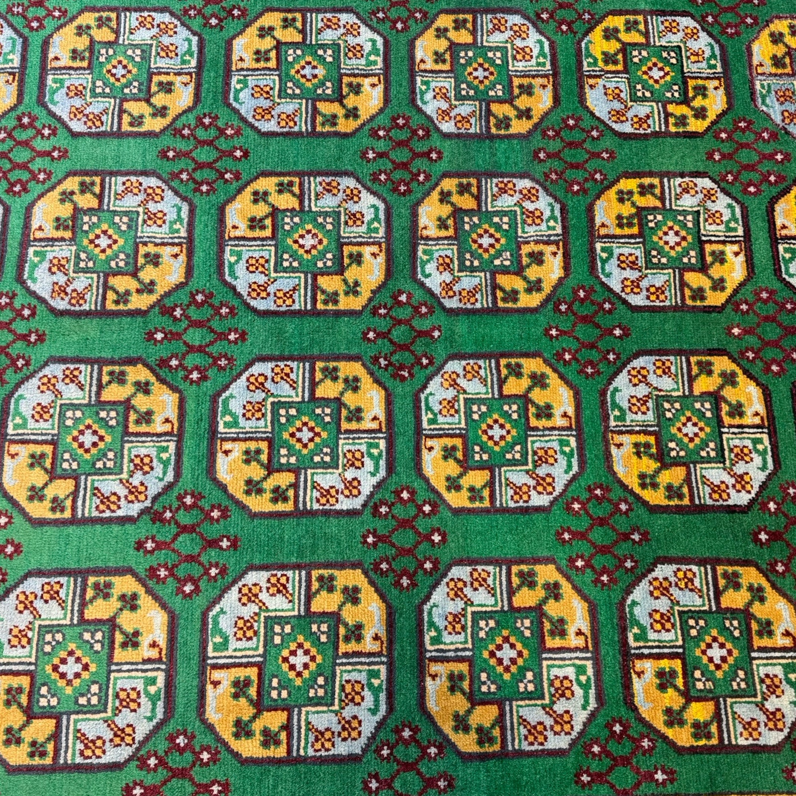 301 x 203 cm Hand-Knotted Afghan Akche Filpai Geometric Rug
