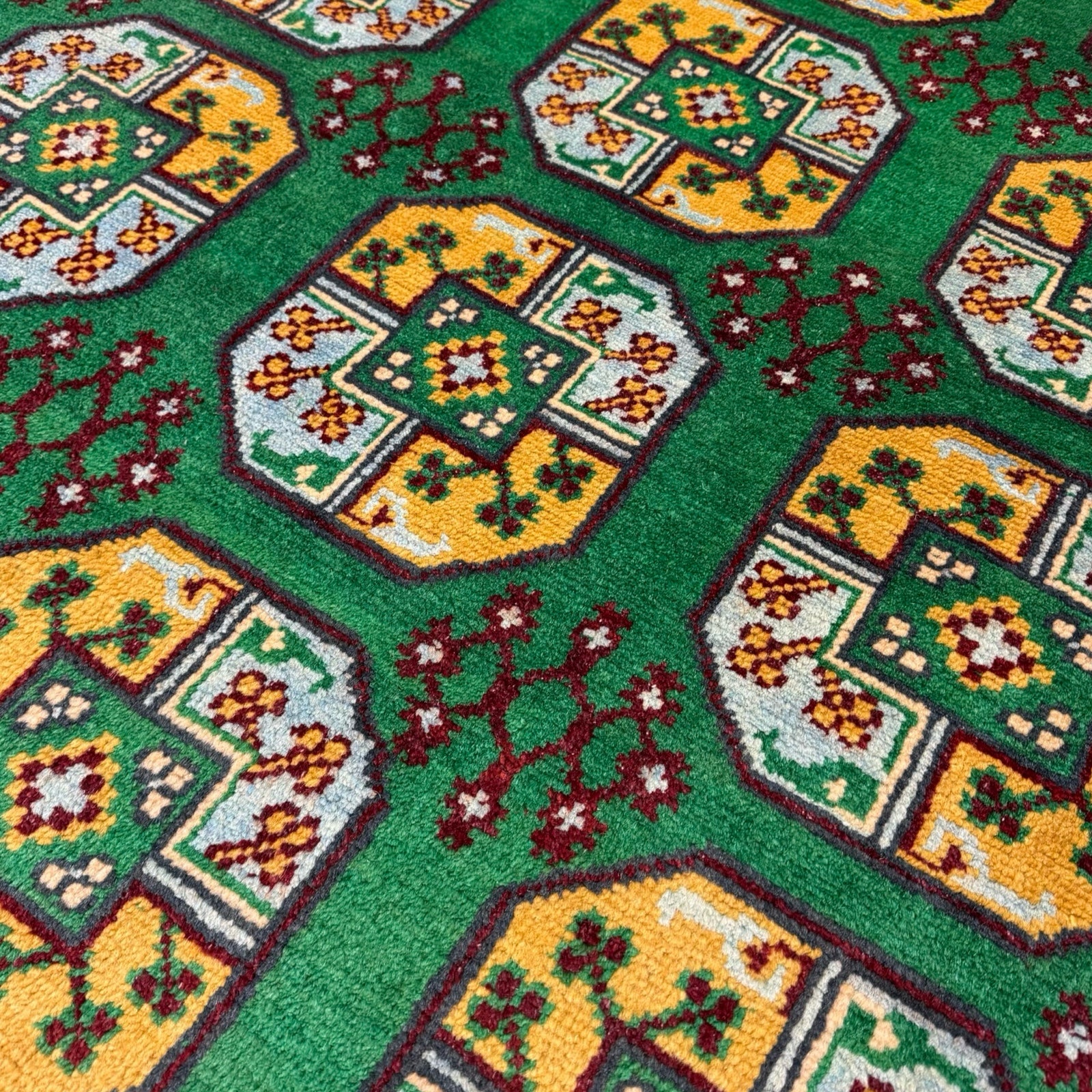301 x 203 cm Hand-Knotted Afghan Akche Filpai Geometric Rug