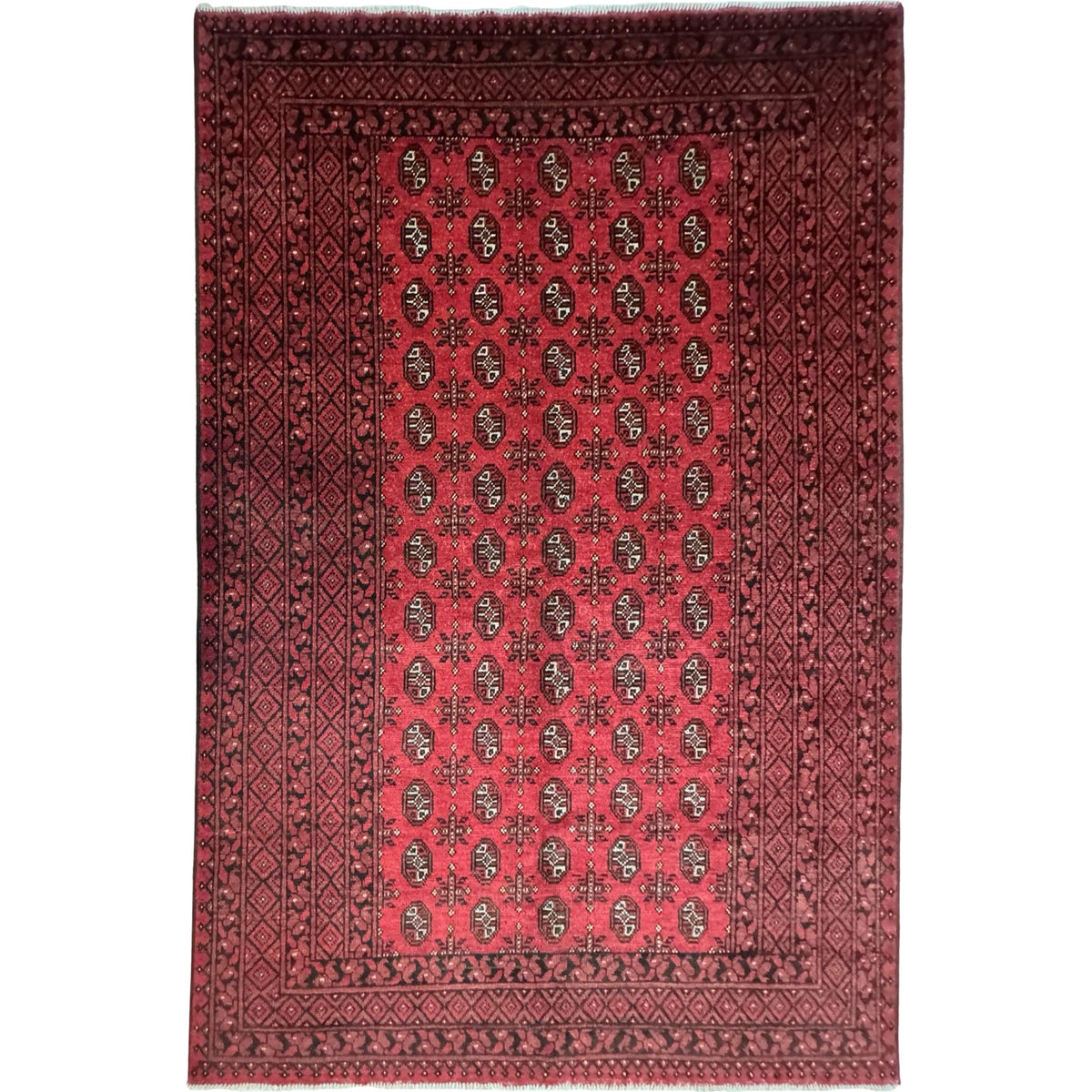 304 x 191 cm Hand Knotted Afghan Akche – Wool Rug