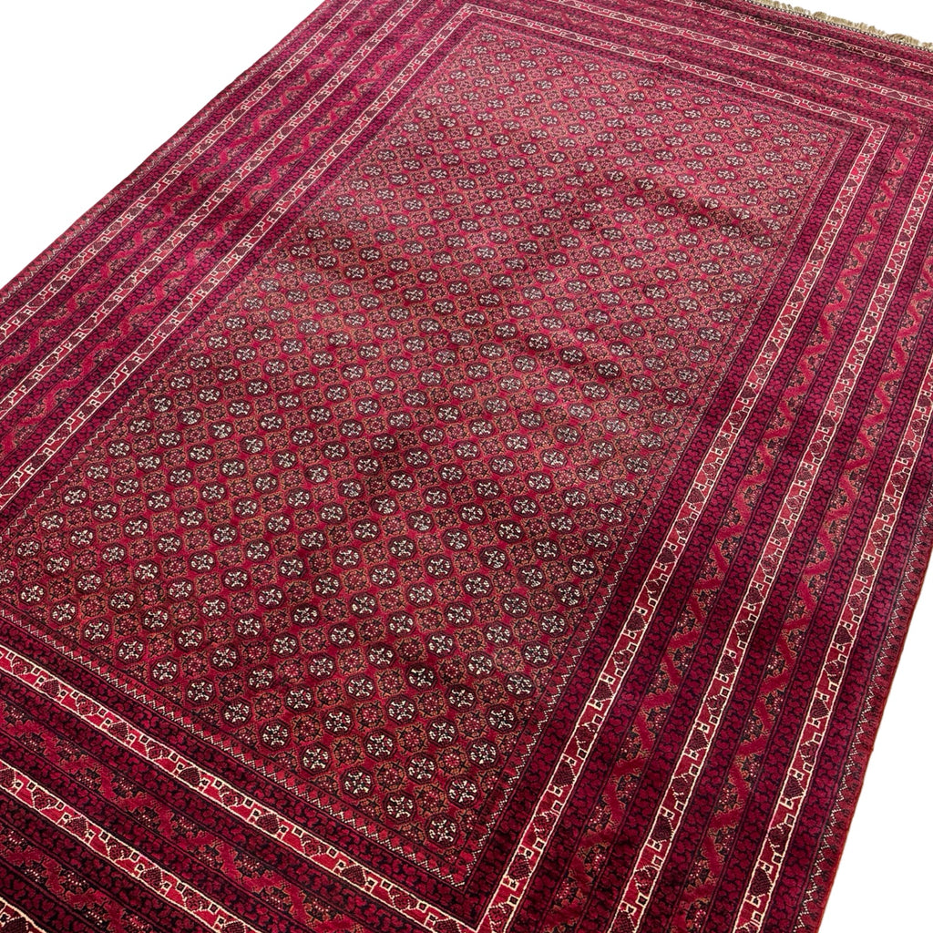 300 x 200 cm Hand-Knotted Afghan Khoja Roshnai Geometric Rug