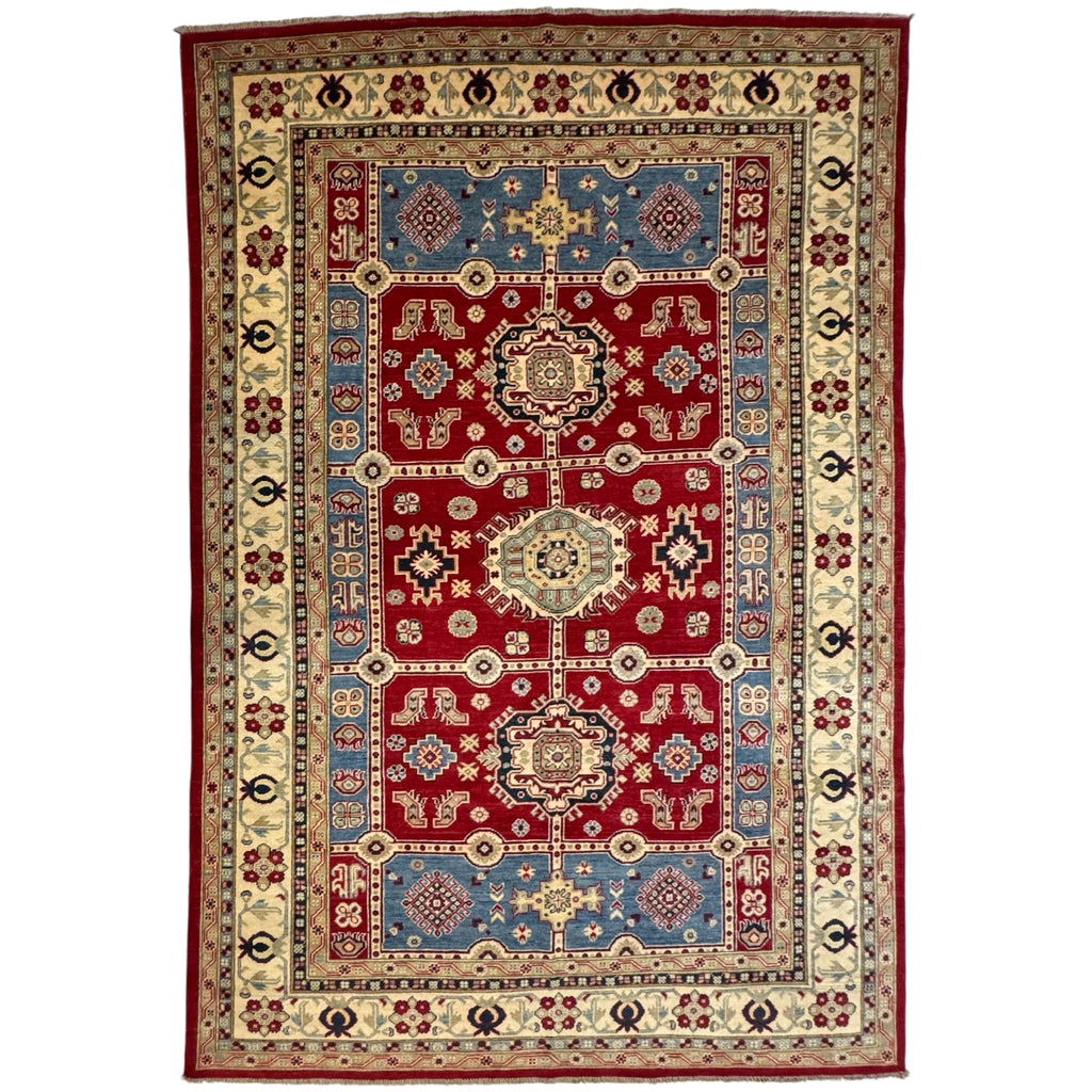 300 x 193 cm Hand Knotted Afghan Kazak Wool Rug