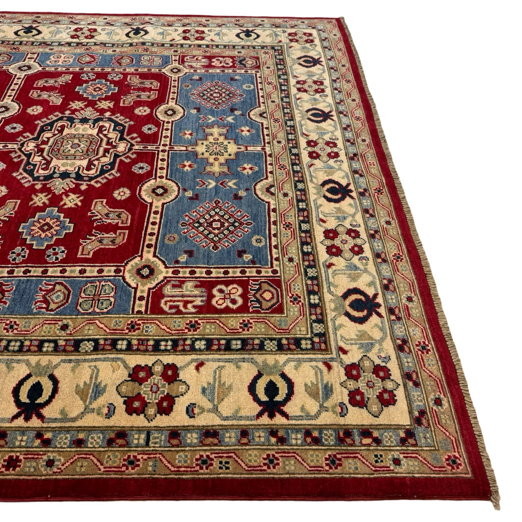 300 x 193 cm Hand Knotted Afghan Kazak Wool Rug