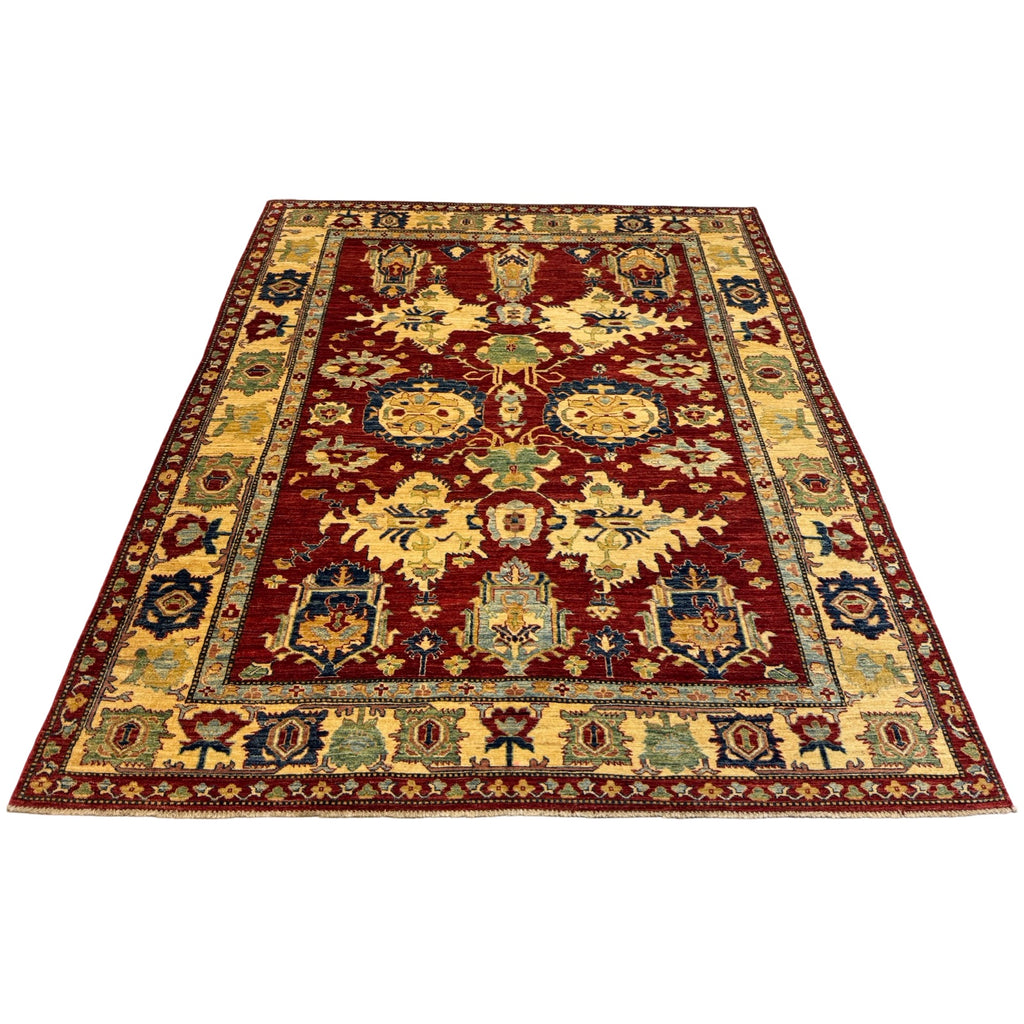 259 x 216 cm Hand Knotted Afghan Kazak Wool Rug