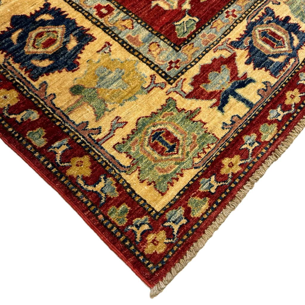 259 x 216 cm Hand Knotted Afghan Kazak Wool Rug