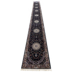 800 x 80cm Persian Kashan, Navy Runner Rug