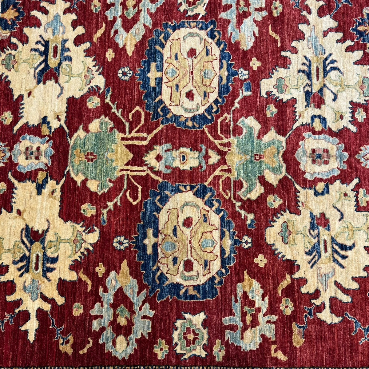 259 x 216 cm Hand Knotted Afghan Kazak Wool Rug