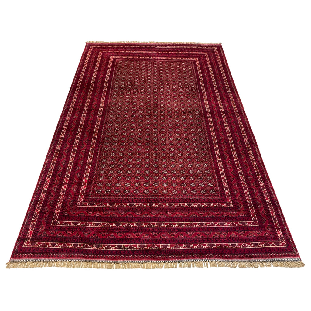 300 x 200 cm Hand-Knotted Afghan Khoja Roshnai Geometric Rug