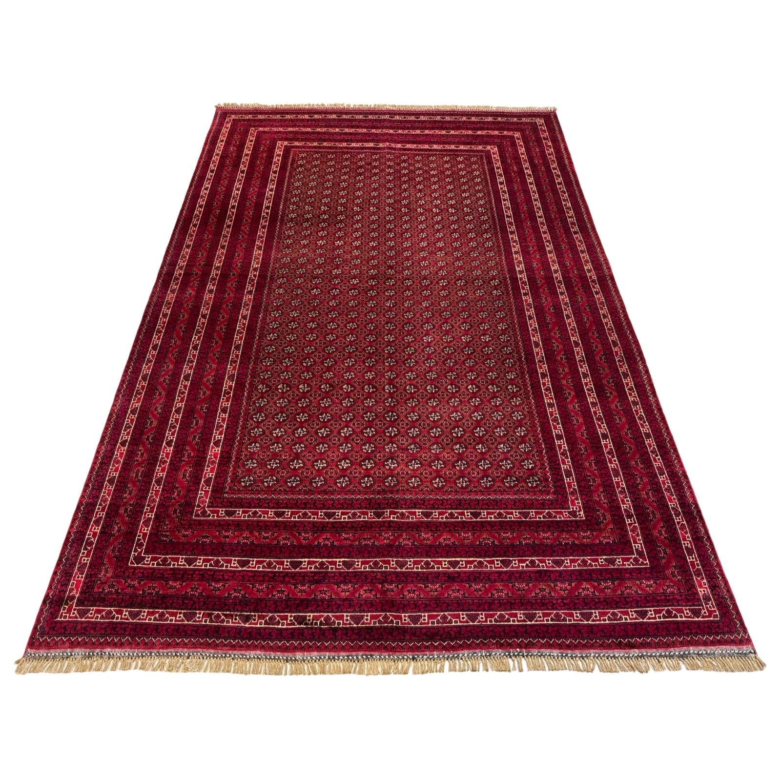 300 x 200 cm Hand-Knotted Afghan Khoja Roshnai Geometric Rug