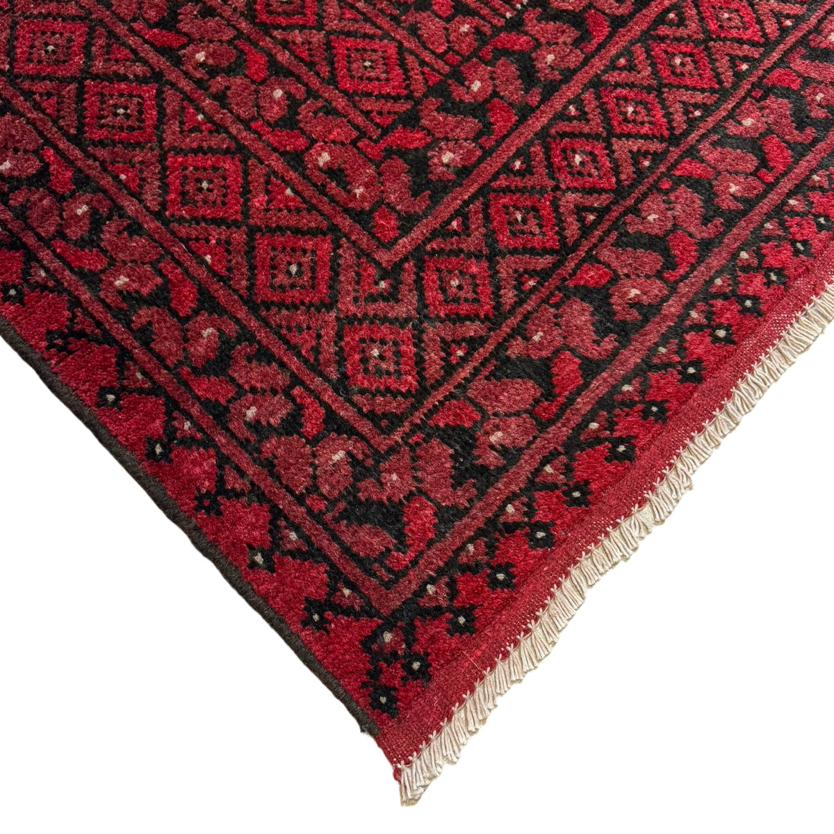 304 x 191 cm Hand Knotted Afghan Akche – Wool Rug