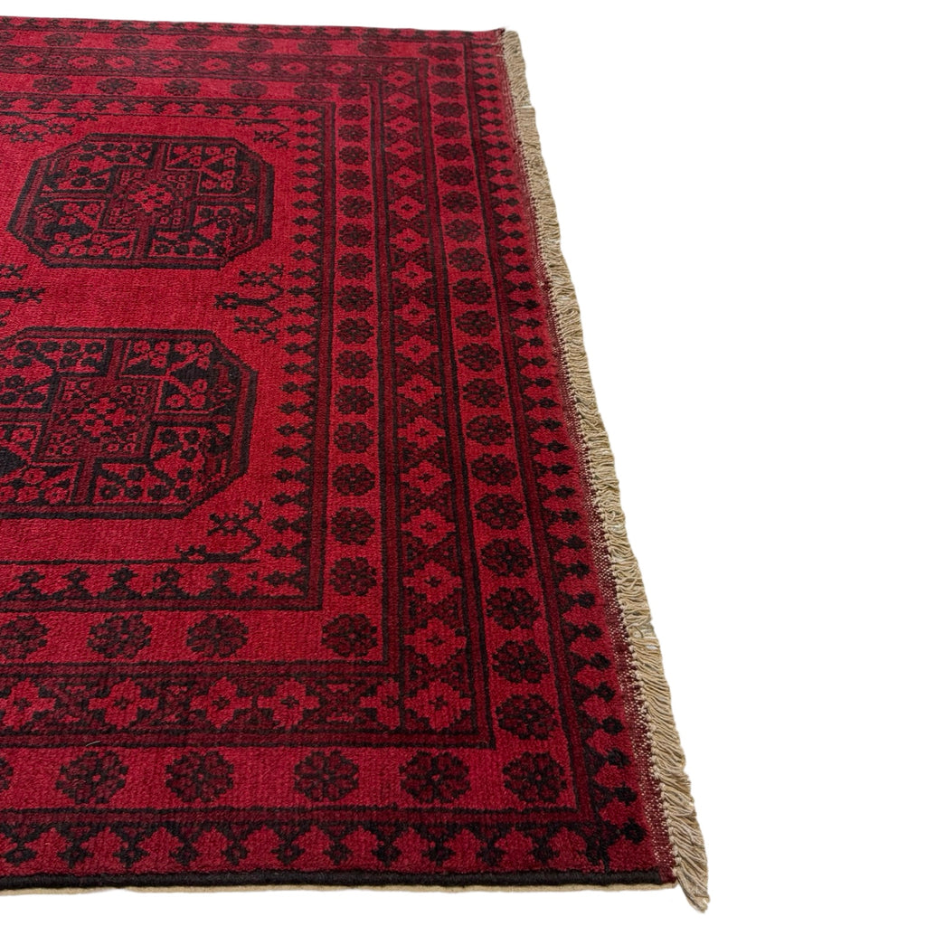 235 x 151 cm Hand Knotted Afghan Akche – Wool Rug