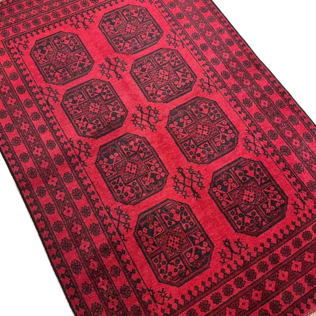 235 x 151 cm Hand Knotted Afghan Akche – Wool Rug