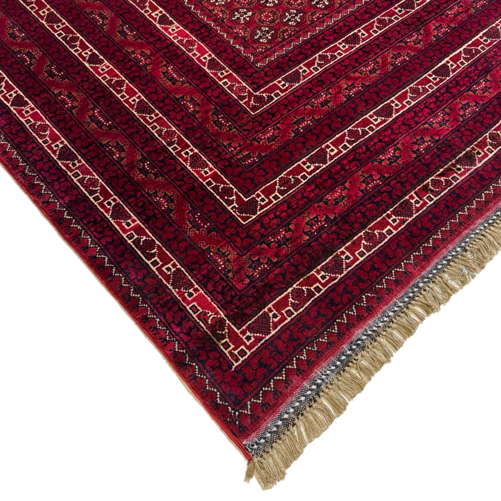 300 x 200 cm Hand-Knotted Afghan Khoja Roshnai Geometric Rug