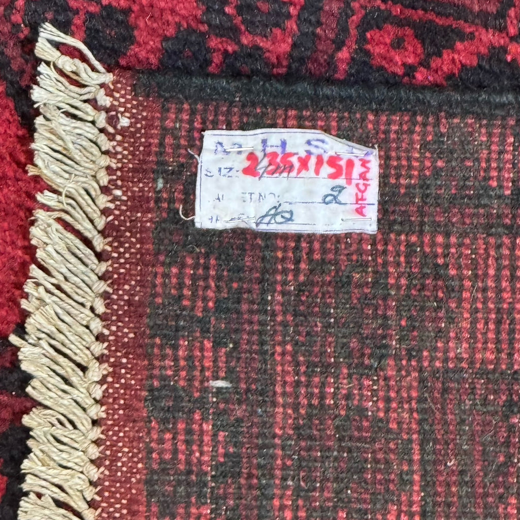 235 x 151 cm Hand Knotted Afghan Akche – Wool Rug