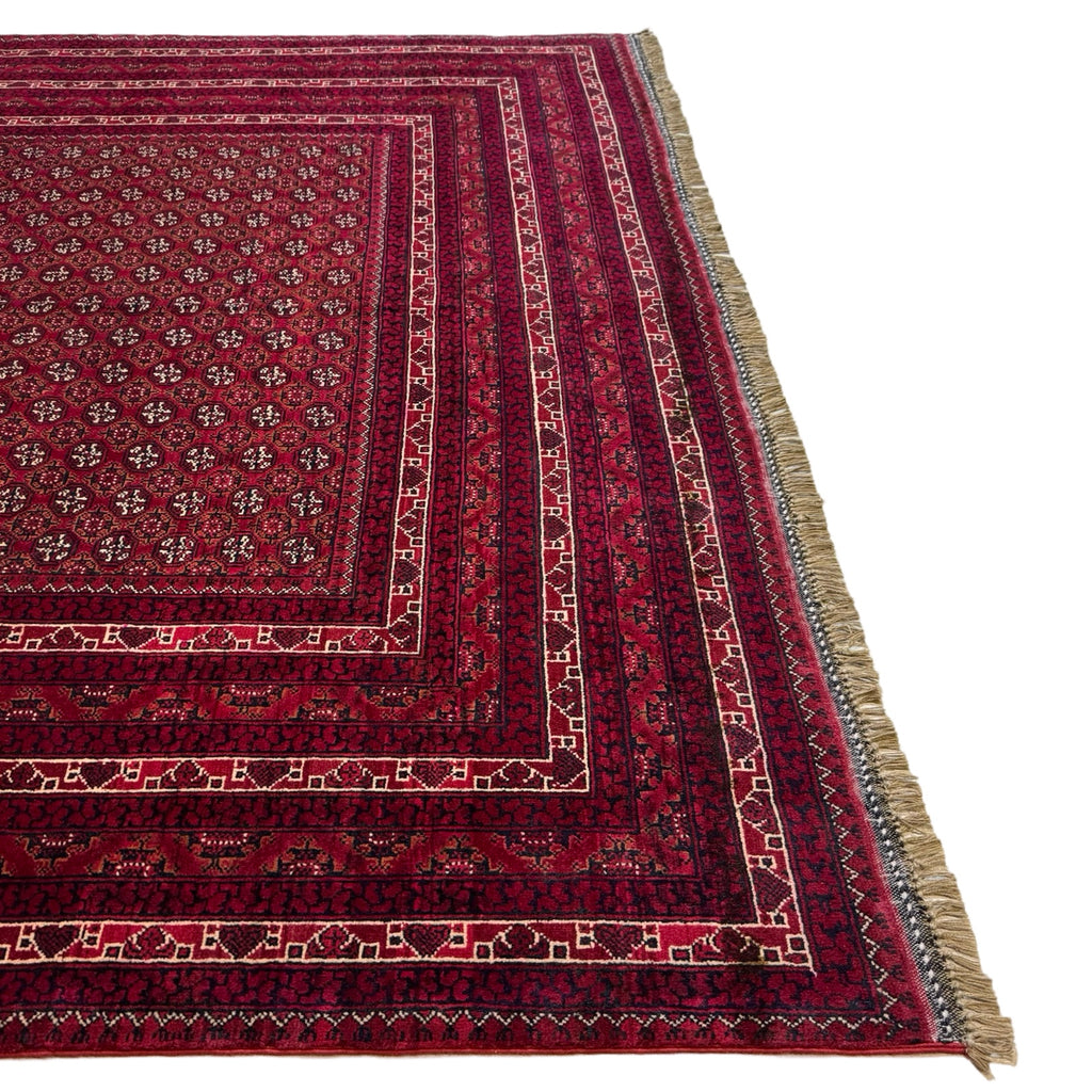 300 x 200 cm Hand-Knotted Afghan Khoja Roshnai Geometric Rug