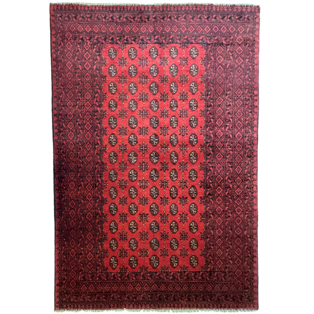 292 x 195 cm Hand Knotted Afghan Akche Bokhara – Wool Rug