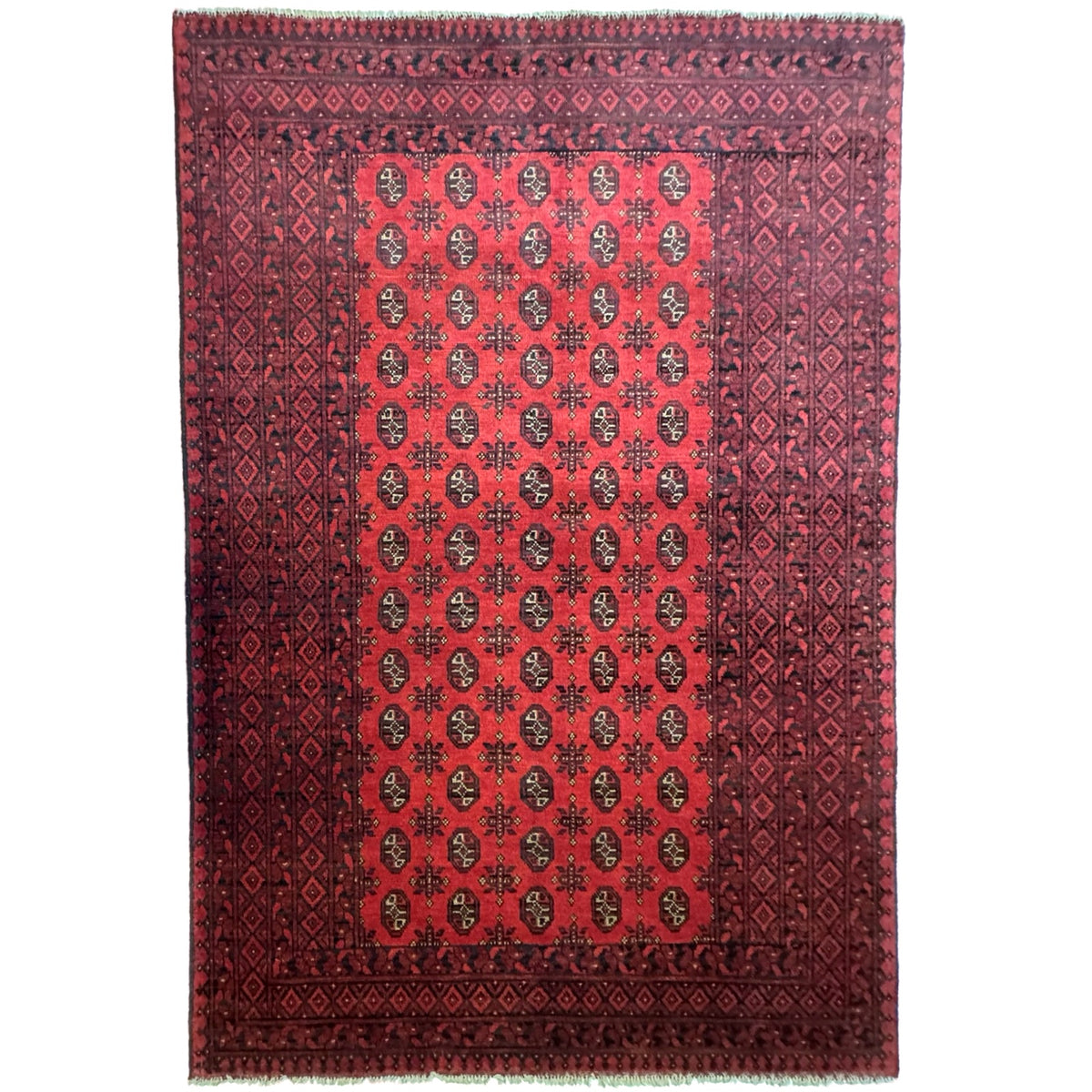 292 x 195 cm Hand Knotted Afghan Akche Bokhara – Wool Rug
