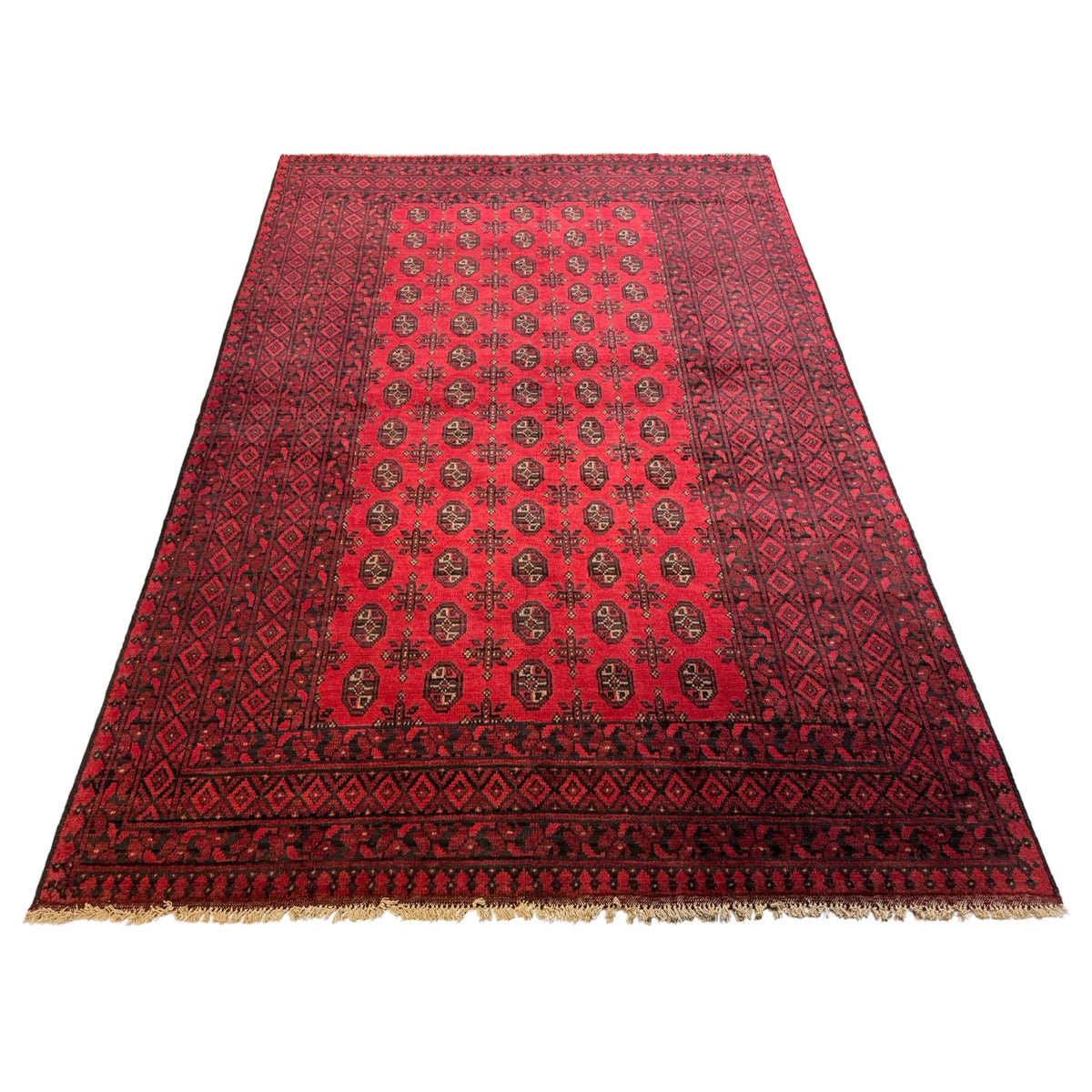 292 x 195 cm Hand Knotted Afghan Akche Bokhara – Wool Rug