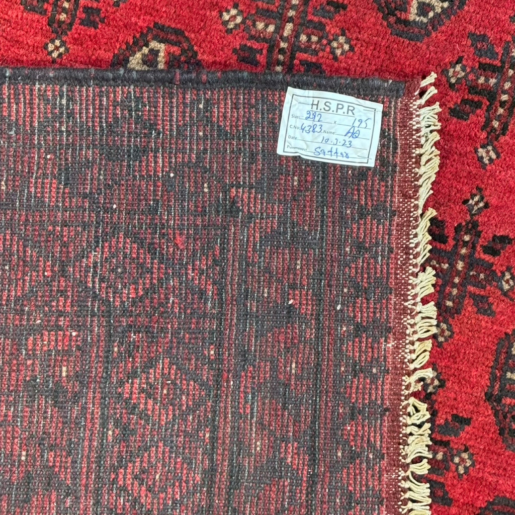 292 x 195 cm Hand Knotted Afghan Akche Bokhara – Wool Rug