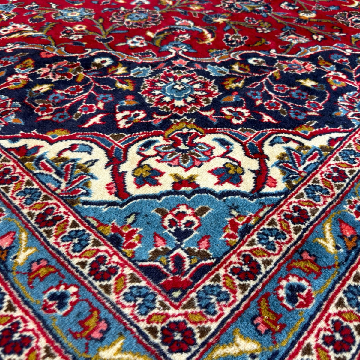 414 x 289 cm Hand Knotted Persian Kashan – Wool Rug