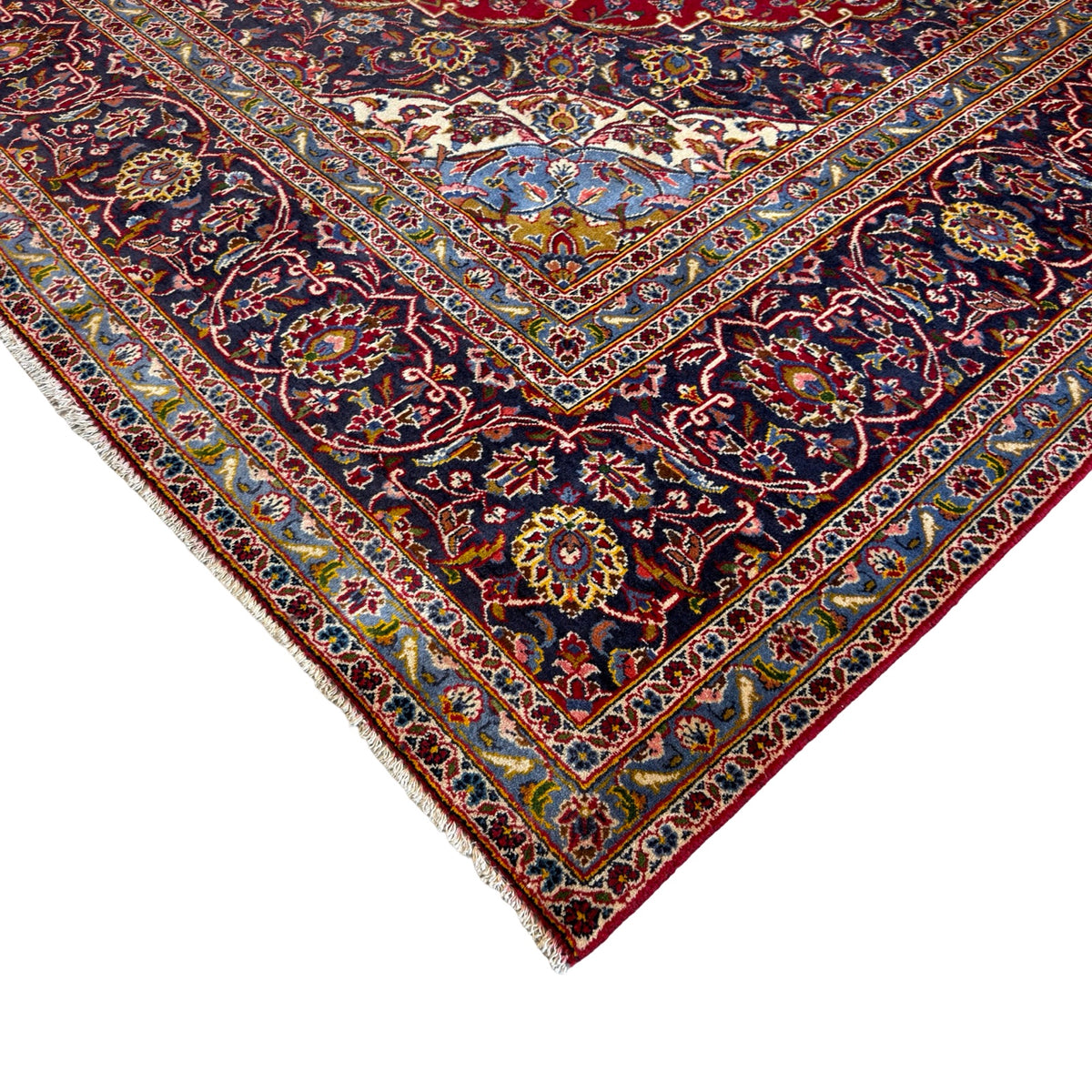 380 x 295 cm Hand Knotted Persian Kashan – Wool Rug