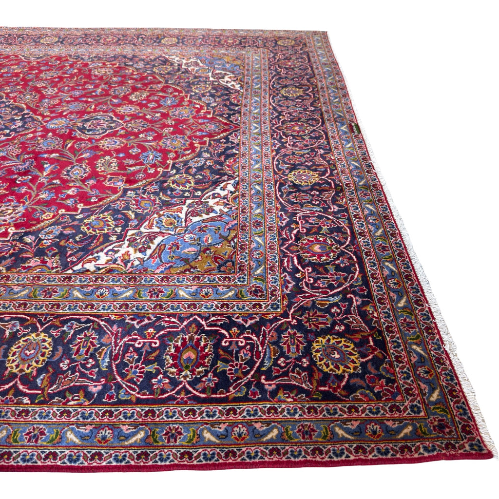 380 x 295 cm Hand Knotted Persian Kashan – Wool Rug