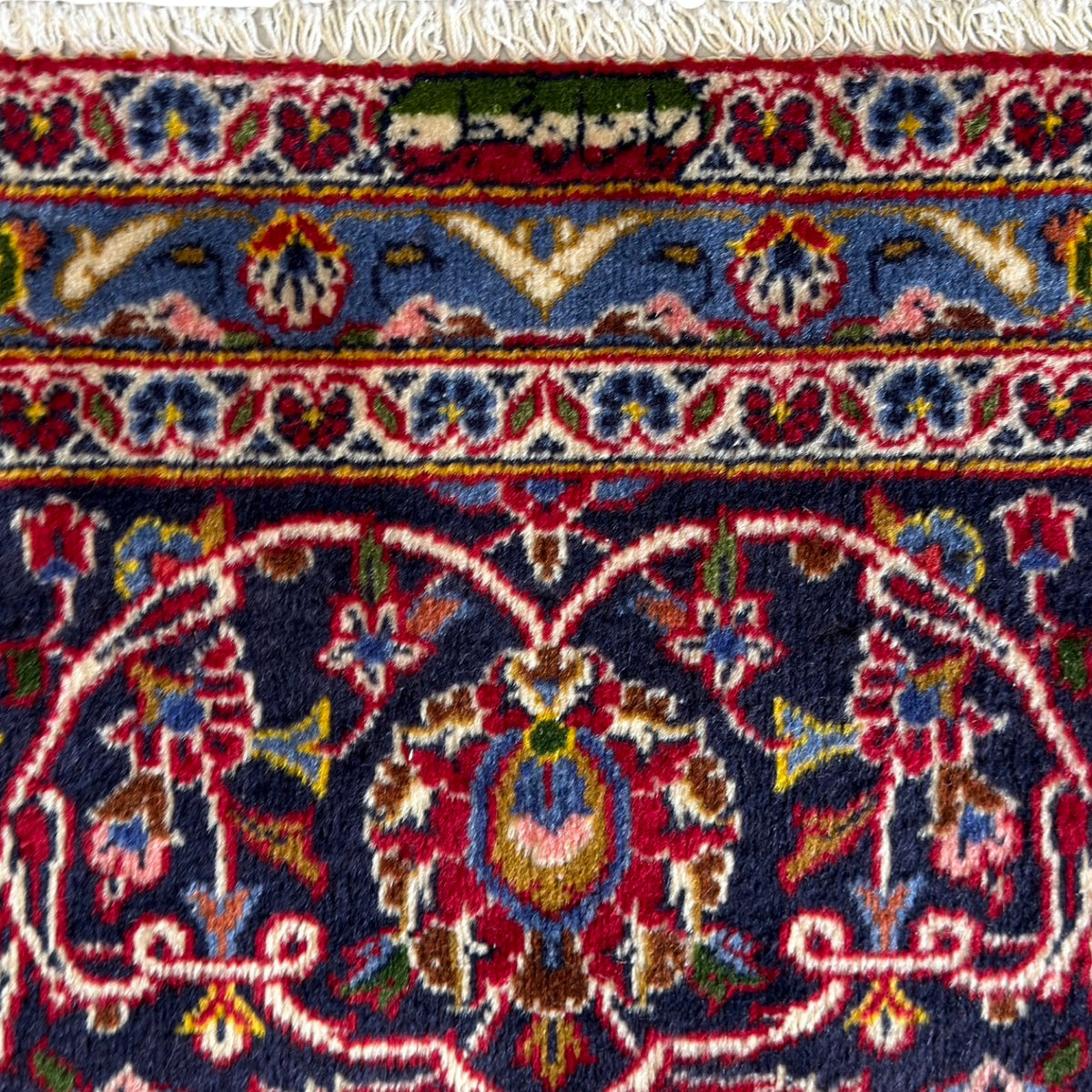380 x 295 cm Hand Knotted Persian Kashan – Wool Rug