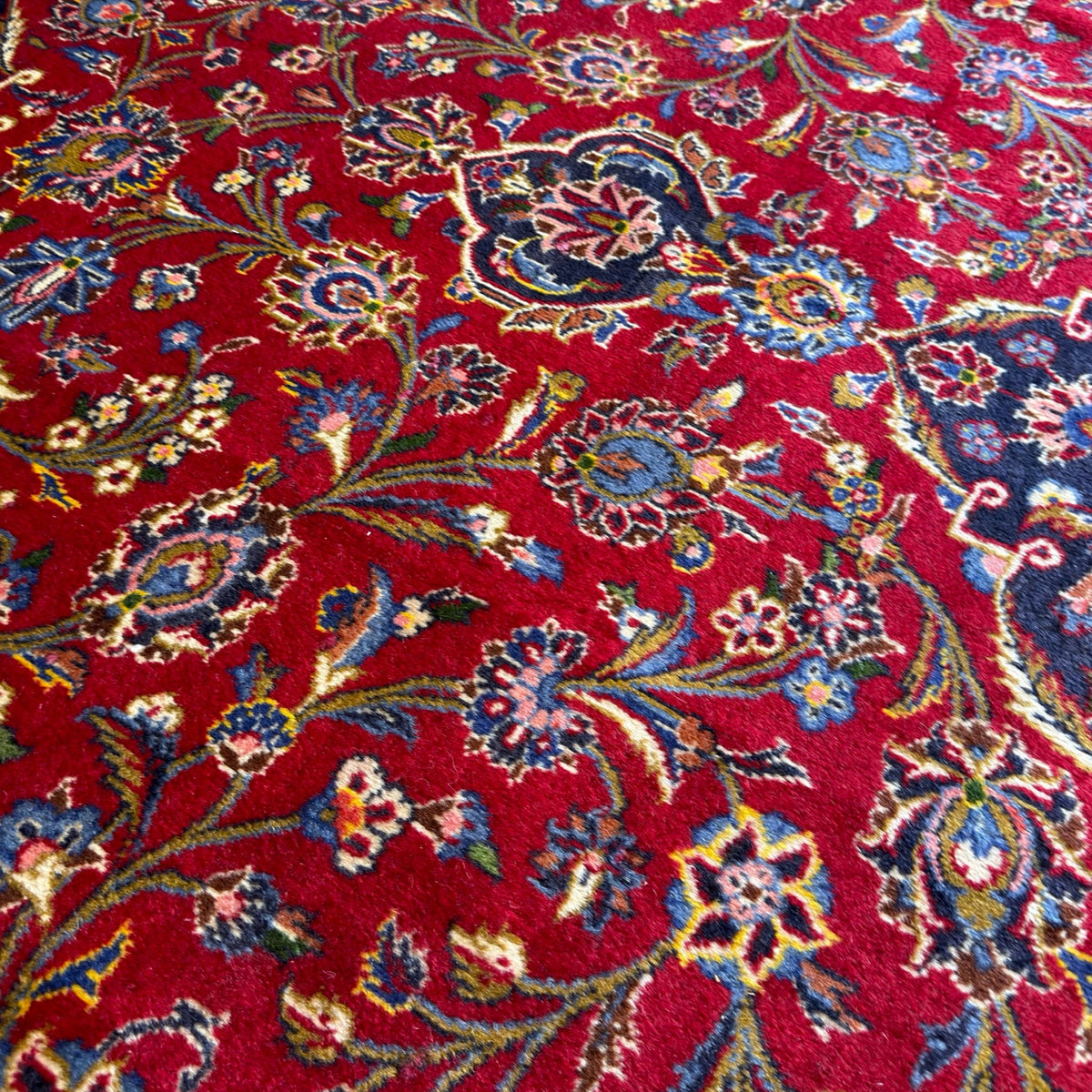 380 x 295 cm Hand Knotted Persian Kashan – Wool Rug