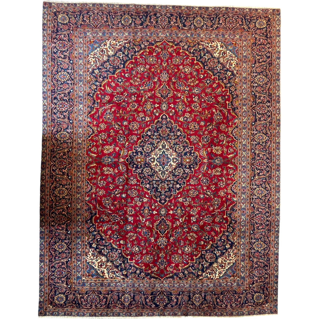 392 x 280 cm Hand Knotted Persian Kashan – Wool Rug