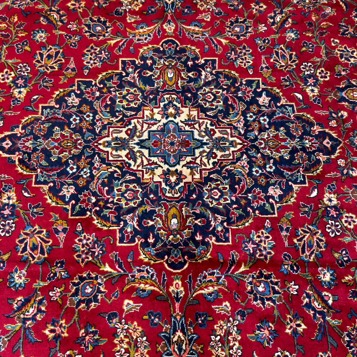 392 x 280 cm Hand Knotted Persian Kashan – Wool Rug