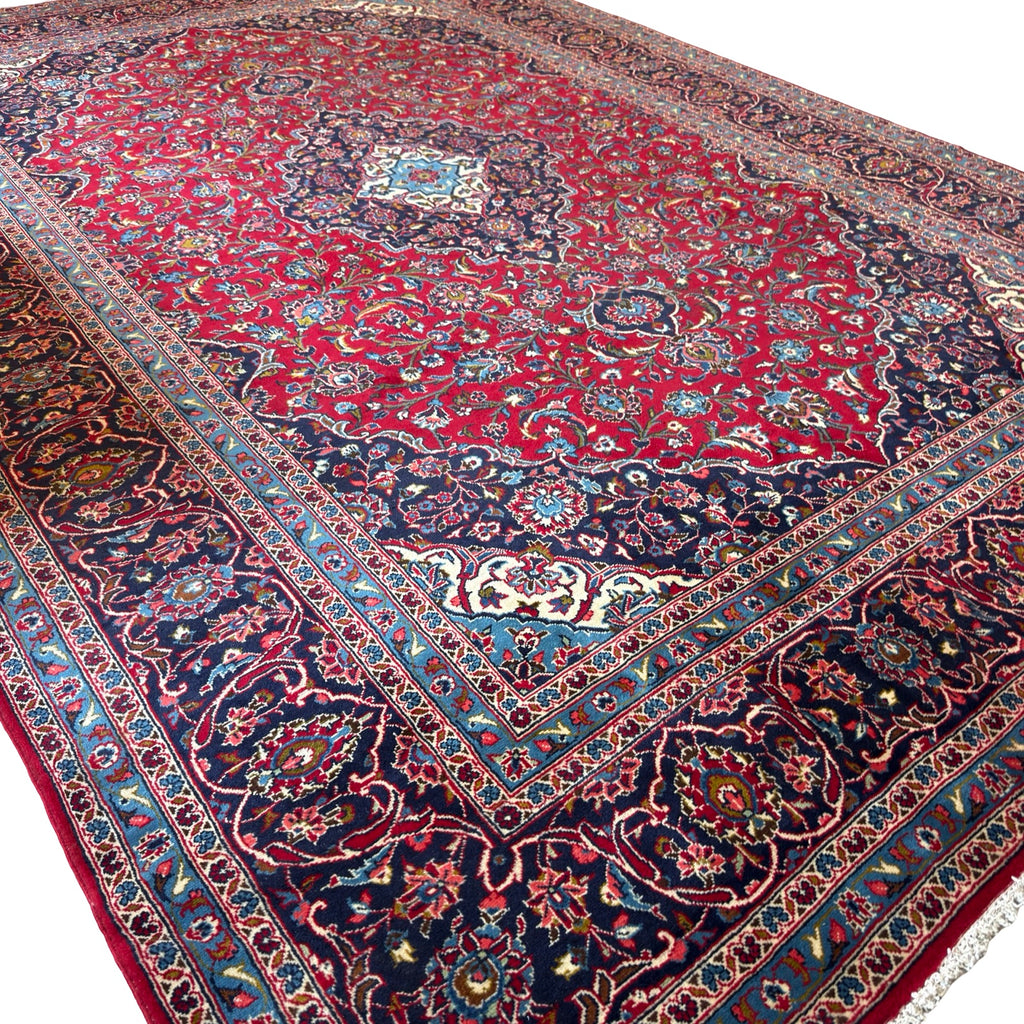 414 x 289 cm Hand Knotted Persian Kashan – Wool Rug