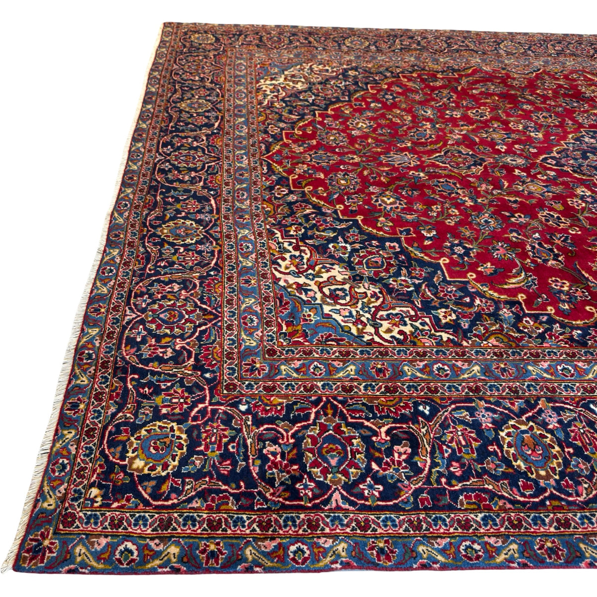392 x 280 cm Hand Knotted Persian Kashan – Wool Rug
