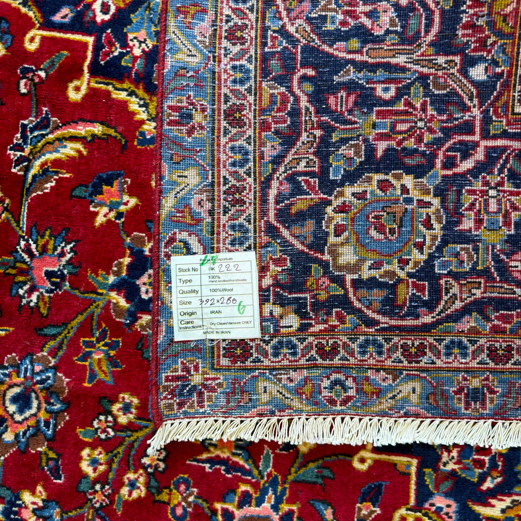 392 x 280 cm Hand Knotted Persian Kashan – Wool Rug