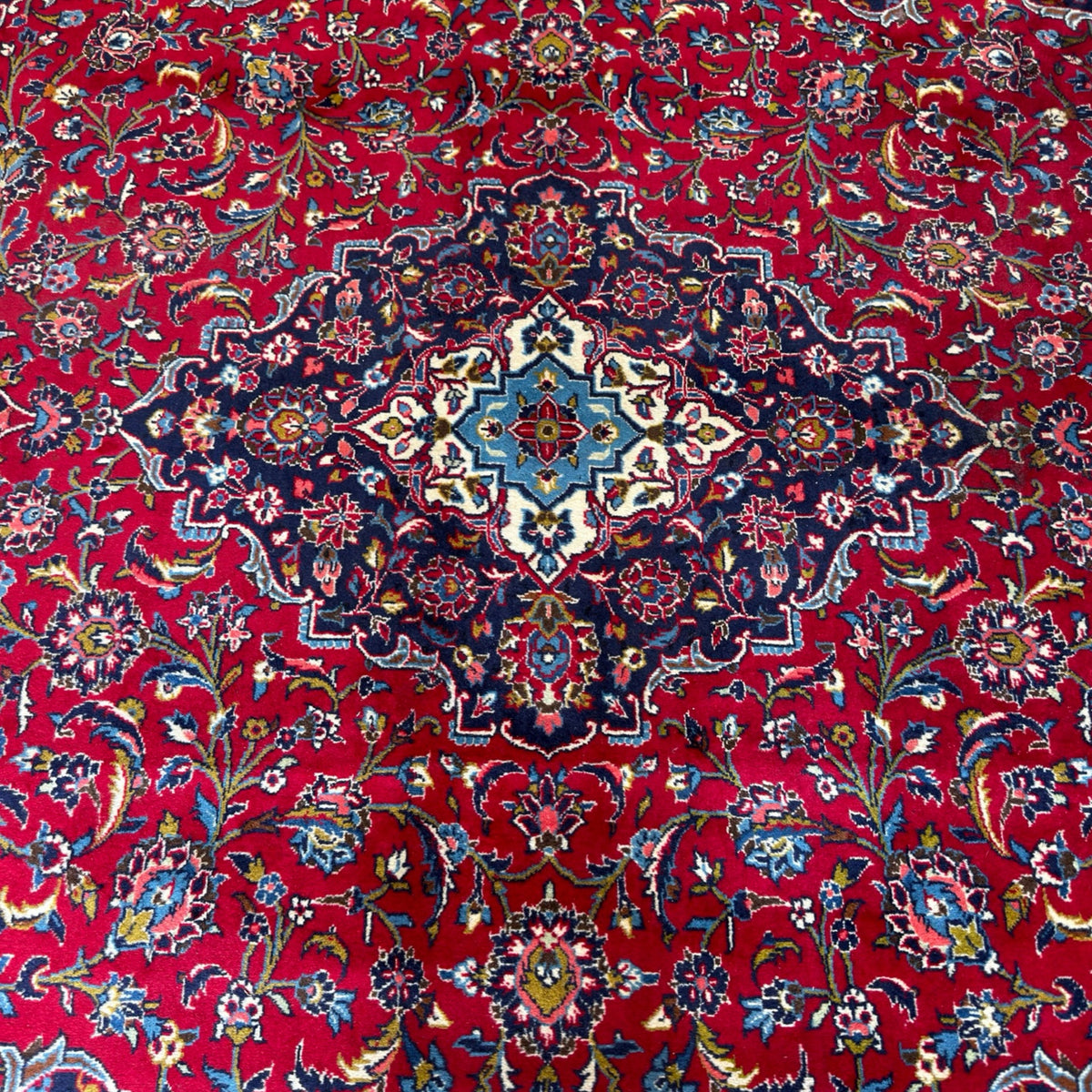 414 x 289 cm Hand Knotted Persian Kashan – Wool Rug