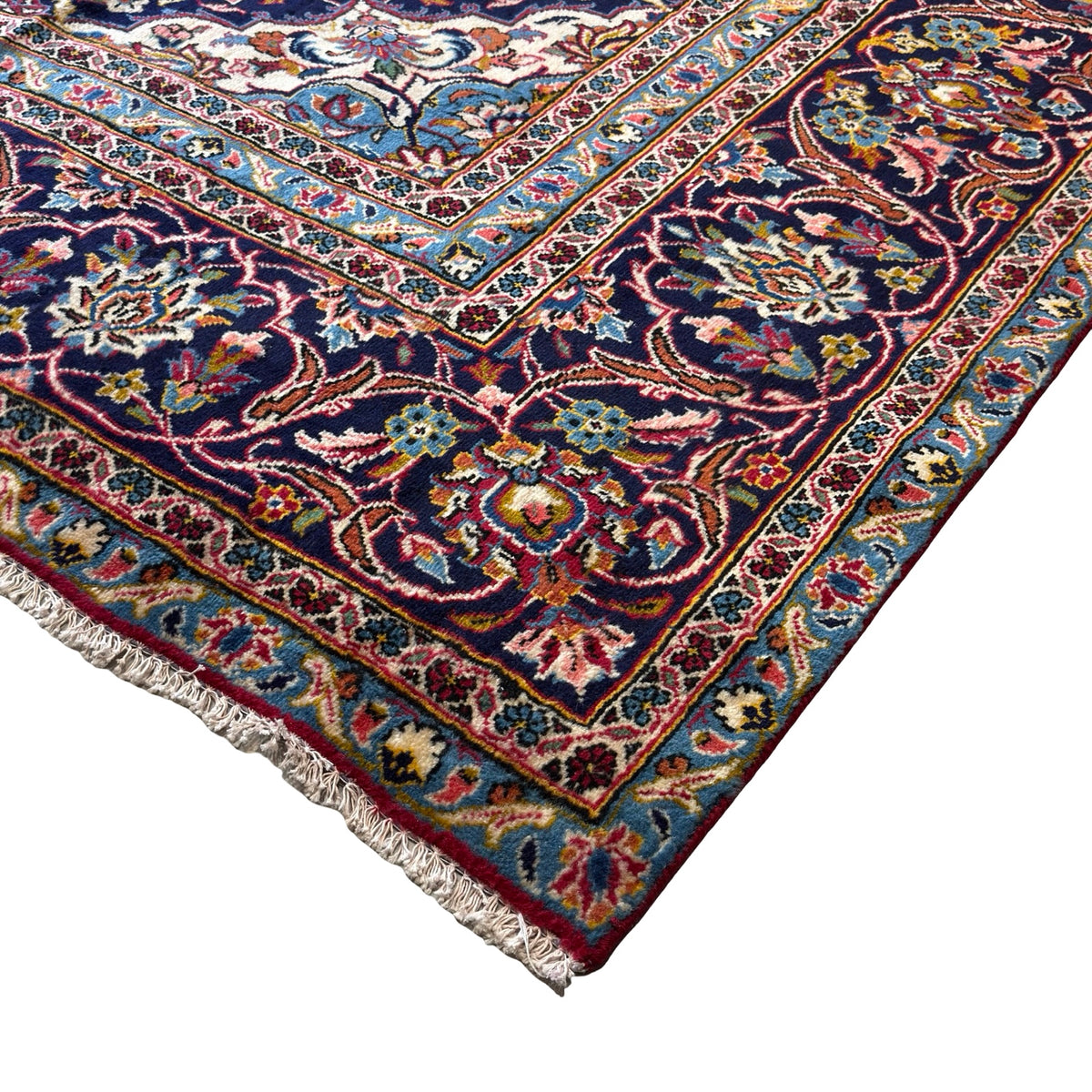 367 x 243 cm Hand Knotted Persian Kashan – Wool Rug