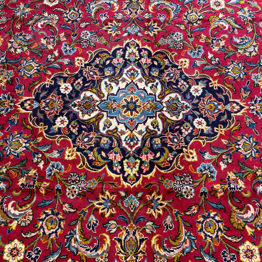 367 x 243 cm Hand Knotted Persian Kashan – Wool Rug