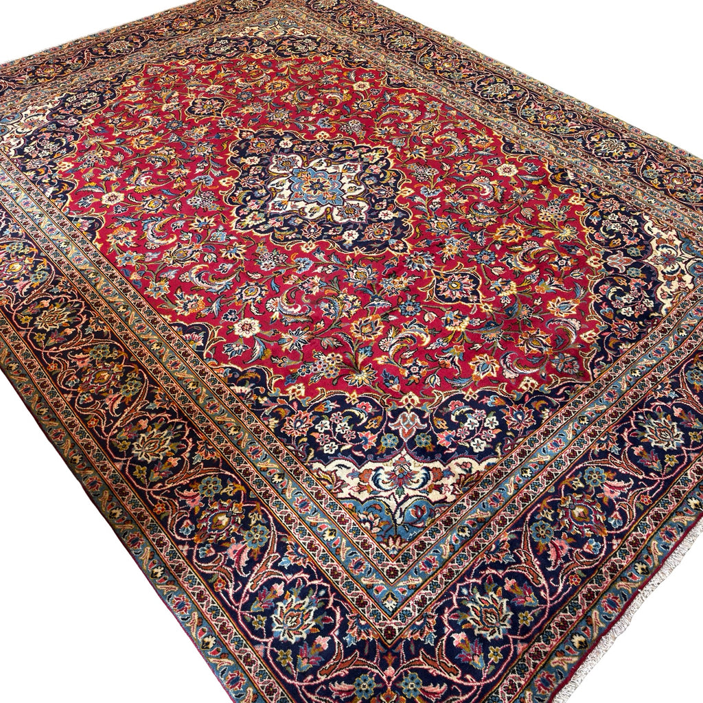 367 x 243 cm Hand Knotted Persian Kashan – Wool Rug