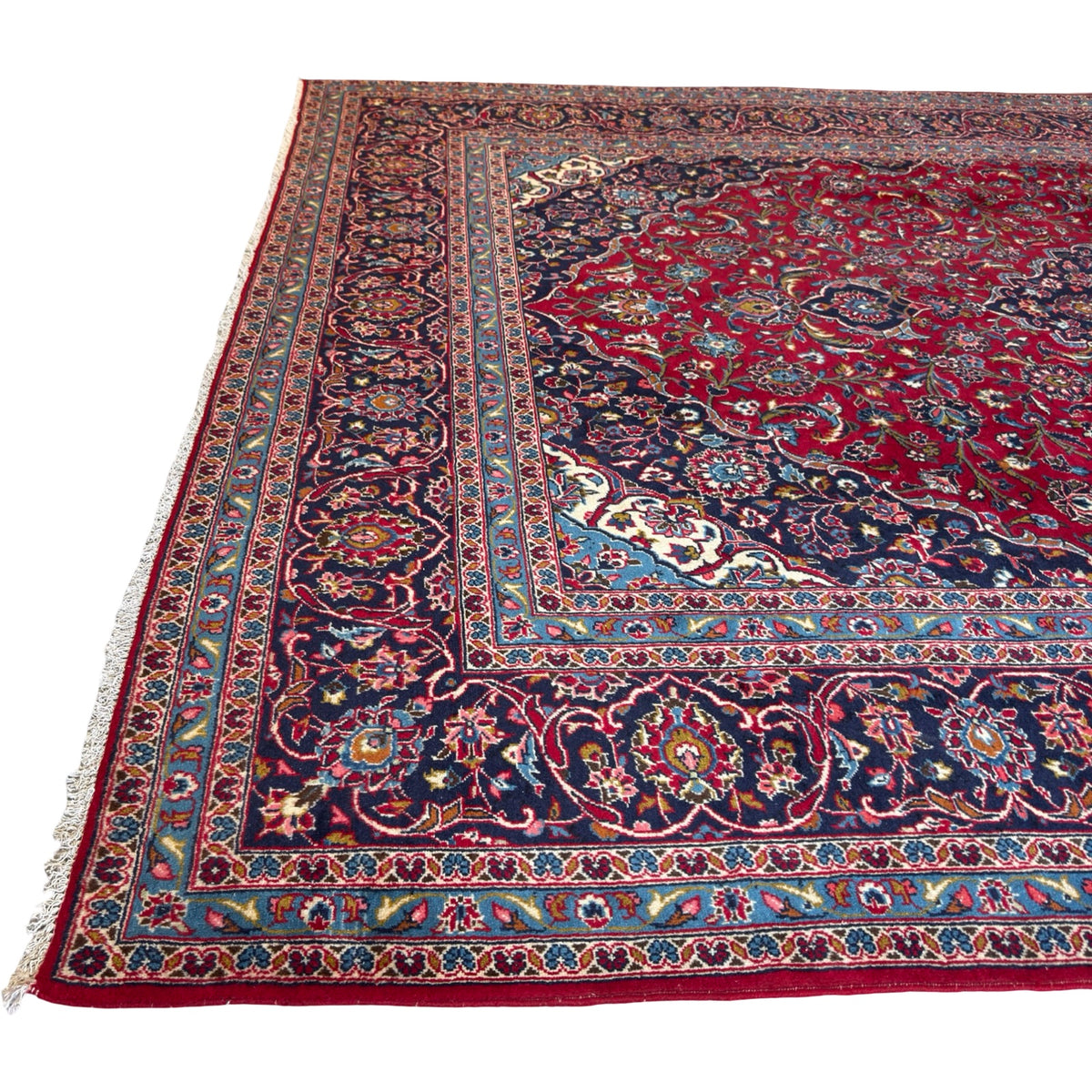414 x 289 cm Hand Knotted Persian Kashan – Wool Rug