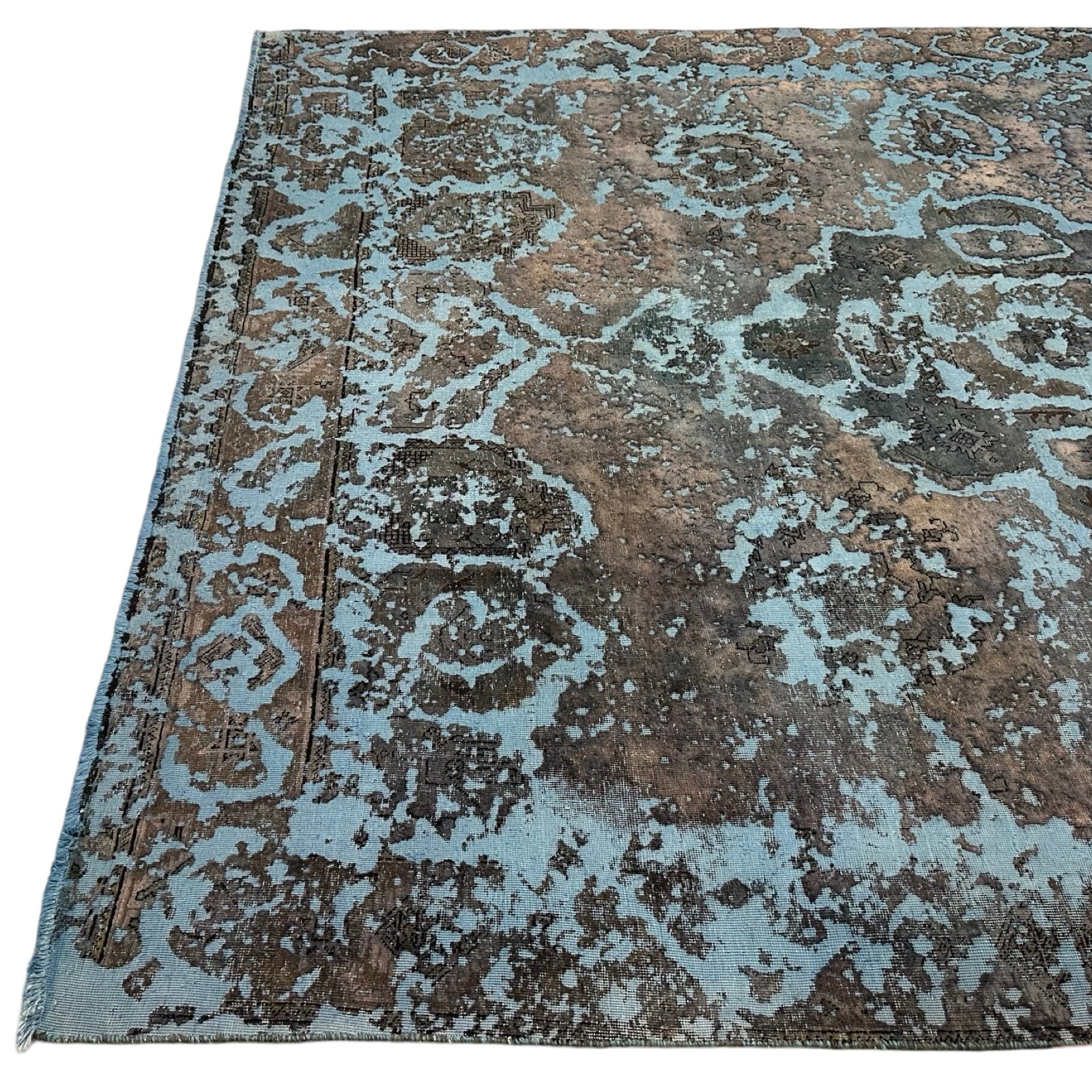 363 x 295 cm Hand-Knotted Ultra Vintage Persian Wool Rug