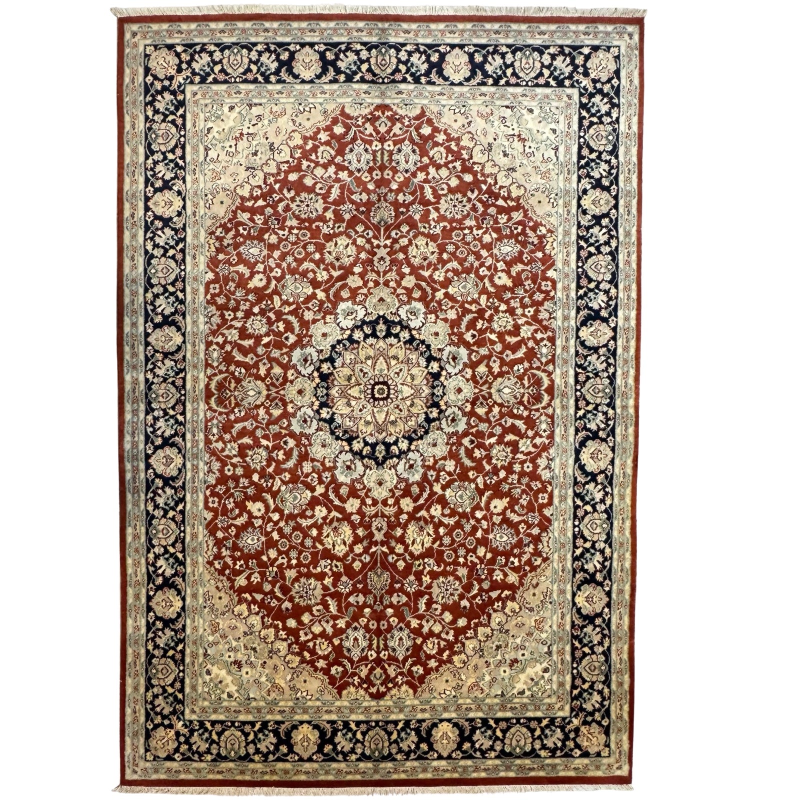 275 x 183 cm Afghan Chobi Sutri Hand-Knotted Wool Rug