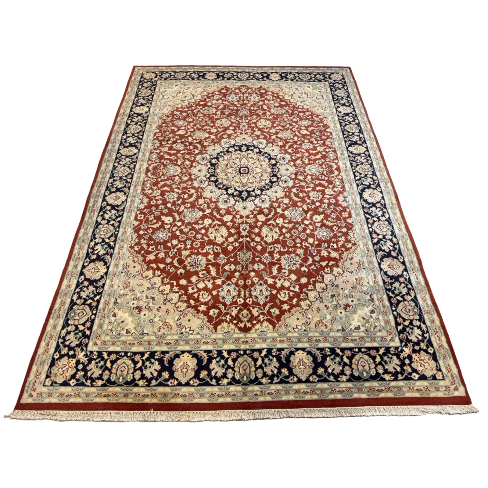 275 x 183 cm Afghan Chobi Sutri Hand-Knotted Wool Rug