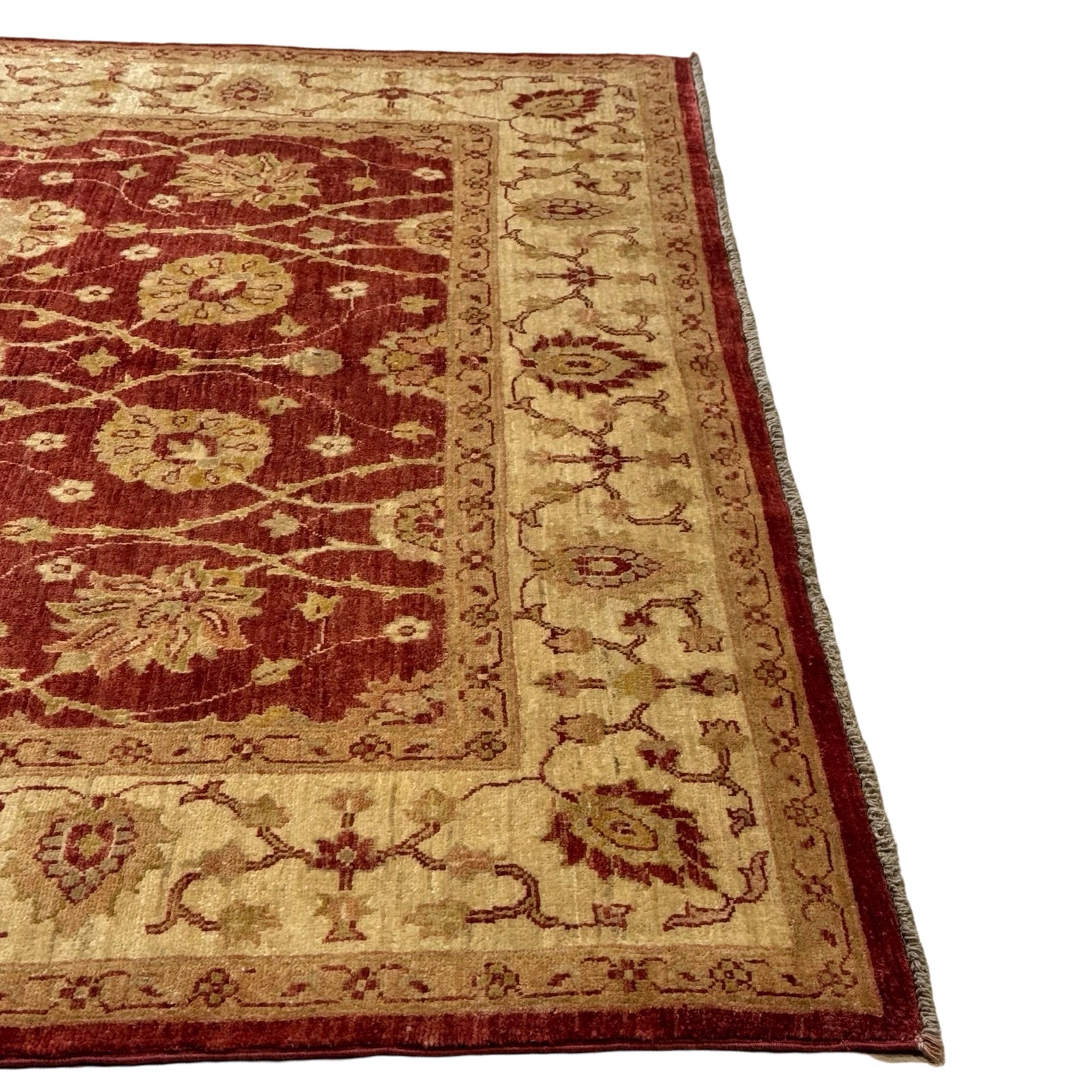 228 x 175 cm Afghan Chobi Ziegler Hand-Knotted Wool Rug